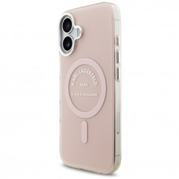 „Karl Lagerfeld IML Karl RSG Logo MagSafe“ dėklas, skirtas „iPhone 17“ – rožinis