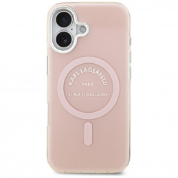 „Karl Lagerfeld IML Karl RSG Logo MagSafe“ dėklas, skirtas „iPhone 17“ – rožinis