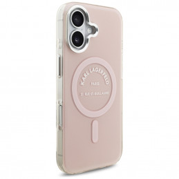 „Karl Lagerfeld IML Karl RSG Logo MagSafe“ dėklas, skirtas „iPhone 17“ – rožinis