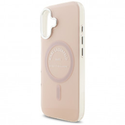 „Karl Lagerfeld IML Karl RSG Logo MagSafe“ dėklas, skirtas „iPhone 17“ – rožinis