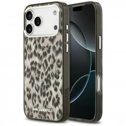 „Karl Lagerfeld IML“ leopardo rašto „MagSafe“ dėklas, skirtas „iPhone 17 Pro Max“ – rudas