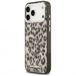 „Karl Lagerfeld IML“ leopardo rašto „MagSafe“ dėklas, skirtas „iPhone 17 Pro Max“ – rudas