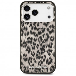 „Karl Lagerfeld IML“ leopardo rašto „MagSafe“ dėklas, skirtas „iPhone 17 Pro Max“ – rudas