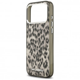 „Karl Lagerfeld IML“ leopardo rašto „MagSafe“ dėklas, skirtas „iPhone 17 Pro Max“ – rudas