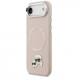 Karl Lagerfeld Karl & Choupette Pins MagSafe dėklas, skirtas iPhone Air, rožinis