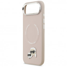 Karl Lagerfeld Karl & Choupette Pins MagSafe dėklas, skirtas iPhone Air, rožinis