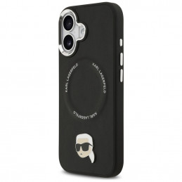 „Karl Lagerfeld Karl Pin MagSafe“ dėklas, skirtas „iPhone 17“ – juodas