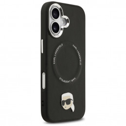 „Karl Lagerfeld Karl Pin MagSafe“ dėklas, skirtas „iPhone 17“ – juodas