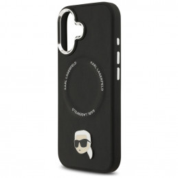 „Karl Lagerfeld Karl Pin MagSafe“ dėklas, skirtas „iPhone 17“ – juodas