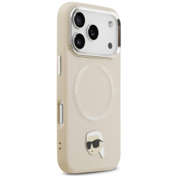 „Karl Lagerfeld Karl Pin MagSafe“ dėklas, skirtas „iPhone 17 Pro“ – smėlio spalvos