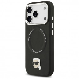 „Karl Lagerfeld Karl Pin MagSafe“ dėklas, skirtas „iPhone 17 Pro“ – juodas