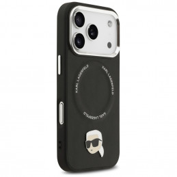 „Karl Lagerfeld Karl Pin MagSafe“ dėklas, skirtas „iPhone 17 Pro“ – juodas