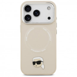 „Karl Lagerfeld Karl Pin MagSafe“ dėklas, skirtas „iPhone 17 Pro Max“ – smėlio spalvos