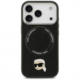 „Karl Lagerfeld Karl Pin MagSafe“ dėklas, skirtas „iPhone 17 Pro Max“ – juodas