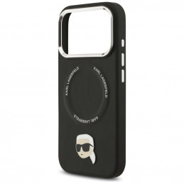 „Karl Lagerfeld Karl Pin MagSafe“ dėklas, skirtas „iPhone 17 Pro Max“ – juodas