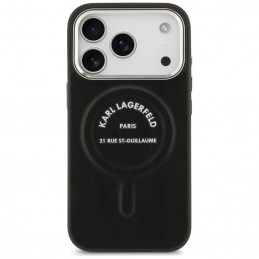 „Karl Lagerfeld“ „Karl RSG“ logotipo „MagSafe“ dėklas, skirtas „iPhone 17 Pro Max“ – juodas