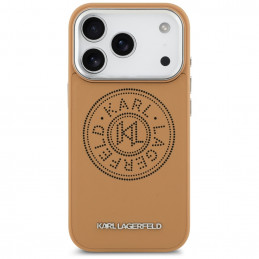 „Karl Lagerfeld“ „Point & Metal Logo MagSafe“ dėklas, skirtas „iPhone 17 Pro“ – rudas