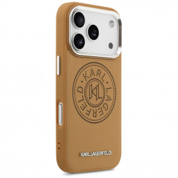„Karl Lagerfeld“ „Point & Metal Logo MagSafe“ dėklas, skirtas „iPhone 17 Pro“ – rudas
