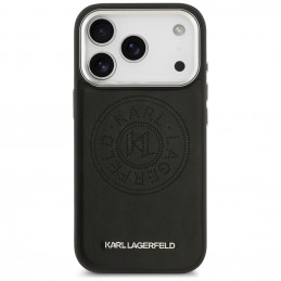 „Karl Lagerfeld“ „Point & Metal Logo MagSafe“ dėklas, skirtas „iPhone 17 Pro“ – juodas