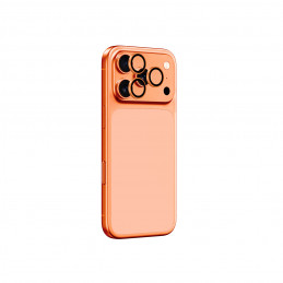 „AMAZINGTHING“ objektyvo stiklas, skirtas „iPhone 17 Pro / Pro Max“ – su oranžiniu rėmeliu