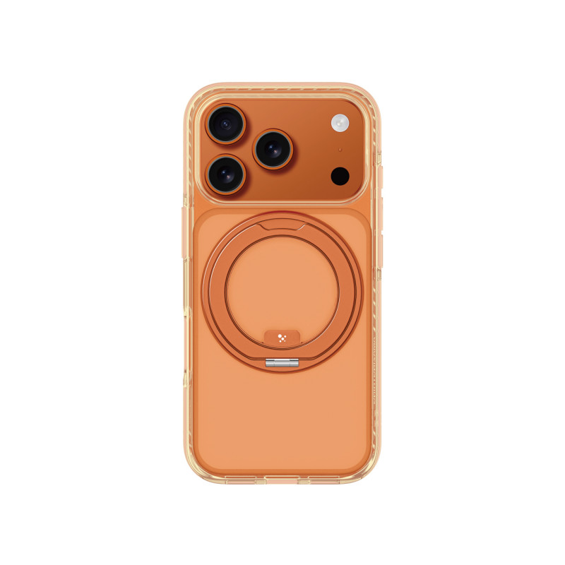 NUOSTABUS „Titan Pro Spin“ dėklas, skirtas „iPhone 17 Pro Max“, suderinamas su „MagSafe“ – oranžinis