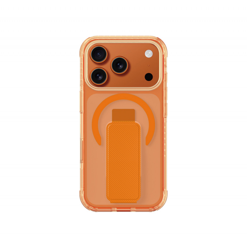 NUOSTABUS „Titan Pro“ laikiklis, skirtas „iPhone 17 Pro“, suderinamas su „MagSafe“ – oranžinis