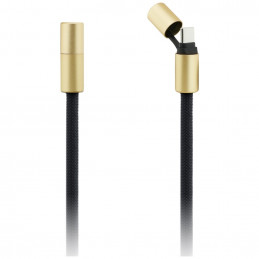 „Guess CBDY 4G Charm“ USB-C / USB-C laidas 150 cm – juodas