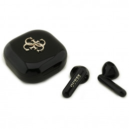 „Guess 4G Metal Logo TWS“ belaidės ausinės – juodos
