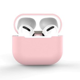 Dėklas AirPods Pro silikoninis minkštas dangtelis ausinėms, rožinis (dėklas C)