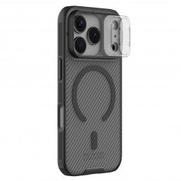 „CamShield Pro“ magnetinis dėklas IP17 Pro, skaidrus, juodas