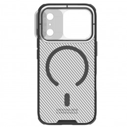 „CamShield Pro“ magnetinis dėklas IP17 Pro, skaidrus, juodas
