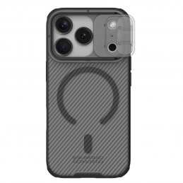 „CamShield Pro“ magnetinis dėklas IP17 „Pro Max“ permatomas, juodas