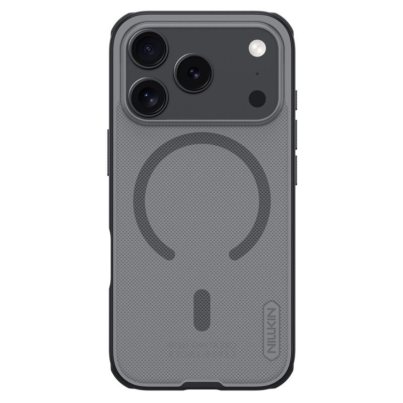 „Super Frosted Shield Pro“ magnetinis dėklas IP17 Pro, skaidrus, juodas