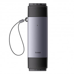 „Baseus Lite“ serijos USB-A/ USB-C 3.0 SD/ TF kortelių skaitytuvas – pilkas