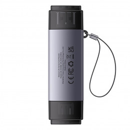 „Baseus Lite“ serijos USB-A/ USB-C 3.0 SD/ TF kortelių skaitytuvas – pilkas