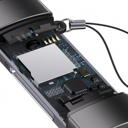 „Baseus Lite“ serijos USB-A/ USB-C 3.0 SD/ TF kortelių skaitytuvas – pilkas