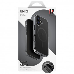 UNIQ Clario Magclick įkrovimo dėklas, skirtas iPhone 17 (juodas)