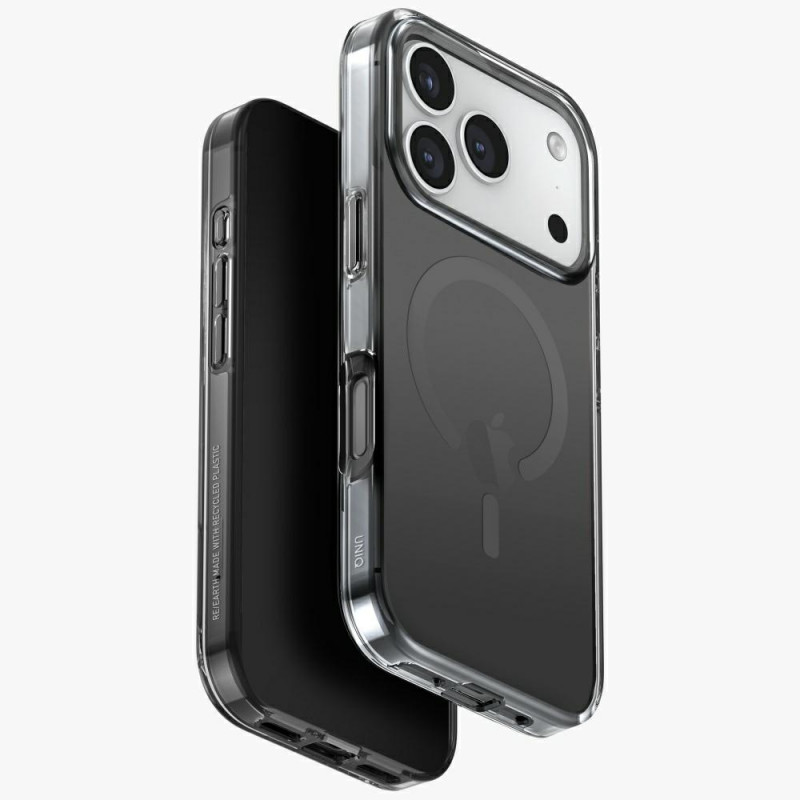 UNIQ Clario Magclick įkrovimo dėklas, skirtas iPhone 17 Pro – juodas