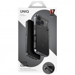 UNIQ Clario Magclick įkrovimo dėklas, skirtas iPhone 17 Pro – juodas