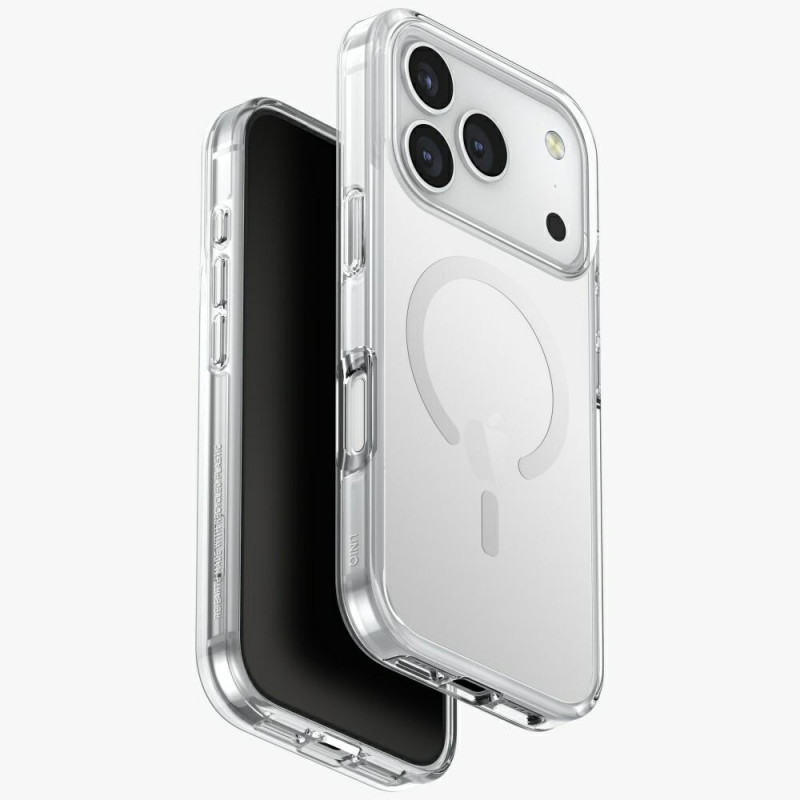 UNIQ Clario Magclick įkrovimo dėklas, skirtas iPhone 17 Pro – permatomas