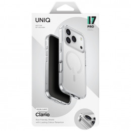 UNIQ Clario Magclick įkrovimo dėklas, skirtas iPhone 17 Pro – permatomas