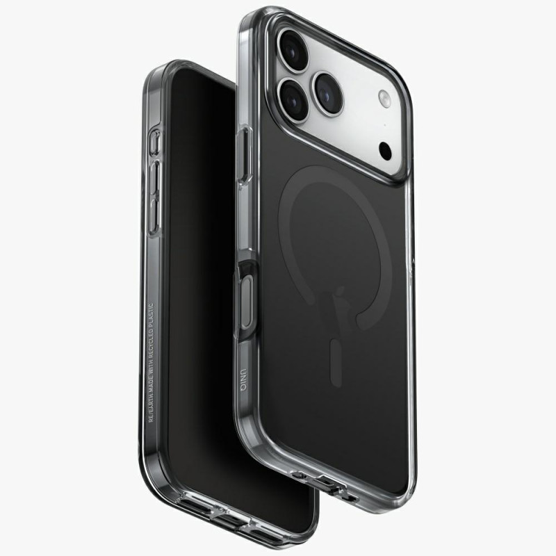 UNIQ Clario Magclick įkrovimo dėklas, skirtas iPhone 17 Pro Max – juodas