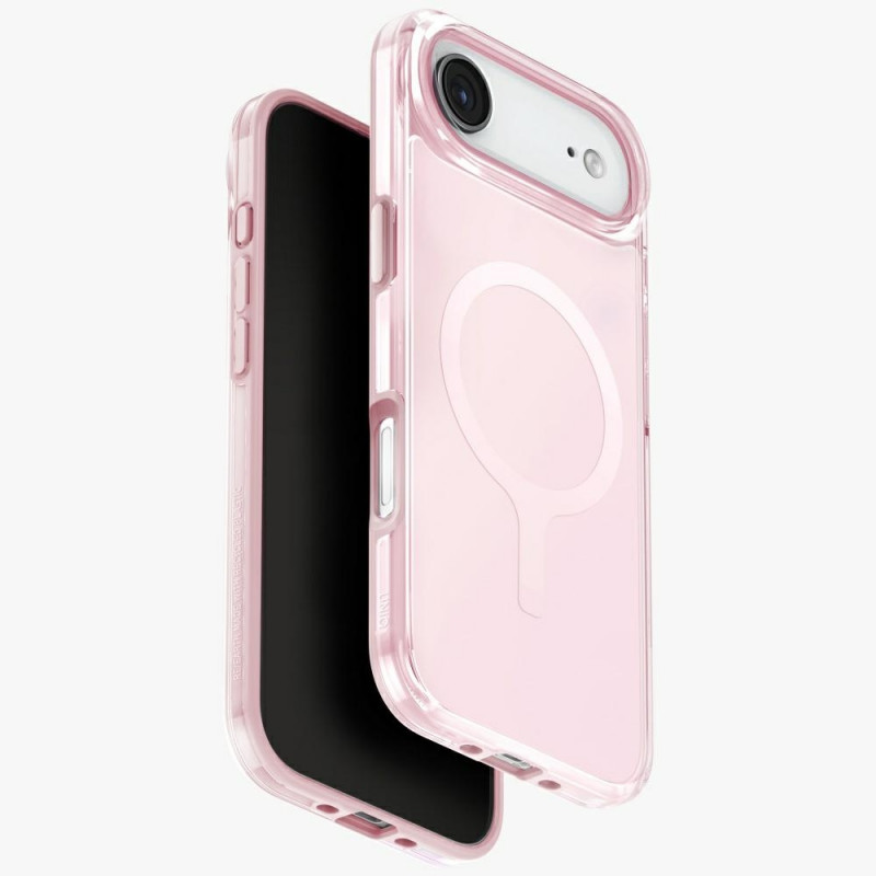 UNIQ Clario Magclick įkrovimo dėklas, skirtas „iPhone Air“ – rožinis