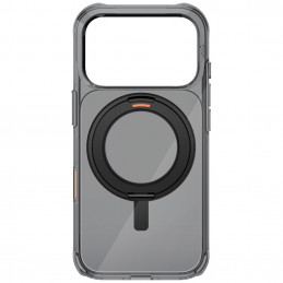 UNIQ Swivix besisukantis stovas 360 laipsnių iPhone 17 Pro dėklas – juodas