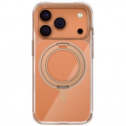 UNIQ Swivix besisukantis stovas 360 laipsnių iPhone 17 Pro dėklas – auksinis