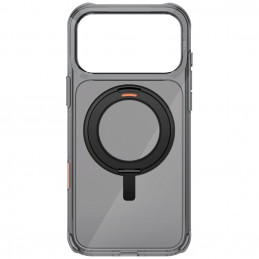 UNIQ Swivix besisukantis stovas 360 laipsnių iPhone 17 Pro Max dėklas – juodas