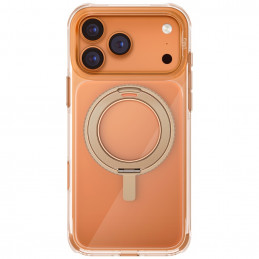 UNIQ Swivix besisukantis stovas 360 laipsnių iPhone 17 Pro Max dėklas – auksinis