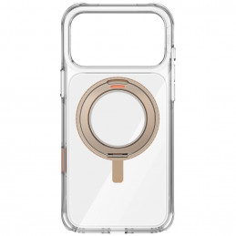 UNIQ Swivix besisukantis stovas 360 laipsnių iPhone 17 Pro Max dėklas – auksinis