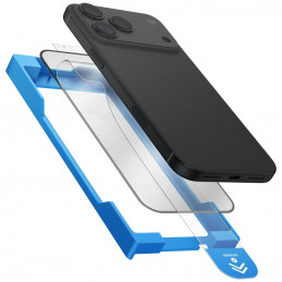 UNIQ Optix Exofit Vivid grūdintas stiklas iPhone 17 Pro telefonui su aplikatoriumi