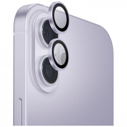 UNIQ Optix aliuminio kameros objektyvo apsauga, skirta iPhone 17 su aplikatoriumi – violetinė